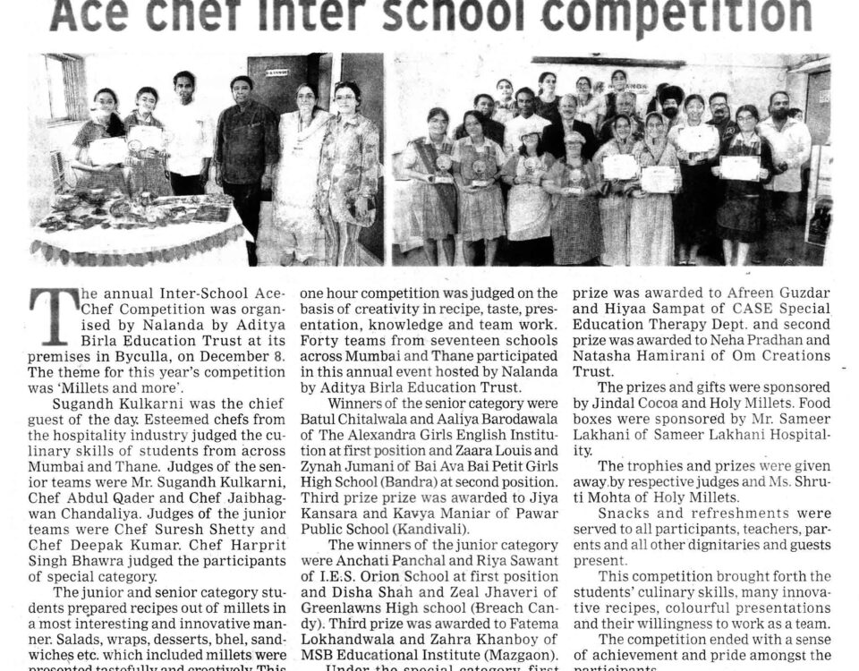 ACE Chef Inter School Competition